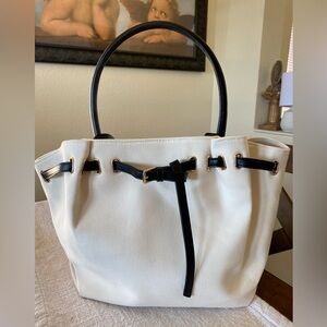 Anthropologie Canvas Belted Tote